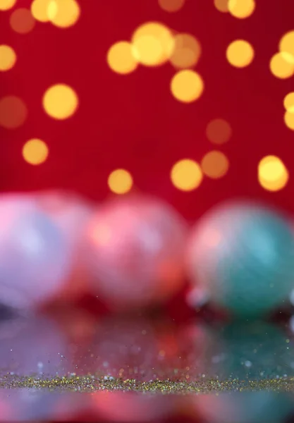 포스터 장식입니다 반짝이 Bokeh 크리스마스와 시즌입니다 인사말 2019 — 스톡 사진