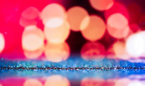 Poster decorations. Glitter bokeh background. Christmas and New Year holidays, winter season. Greeting card 2019