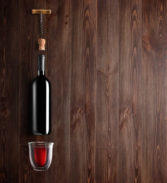 Receta Vino Caliente Ingredientes Accesorios Cocina Botella Vino Tinto Canela — Foto de Stock
