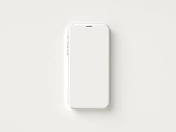 Teléfono sobre fondo gris estilo minimalista. Concepto de viaje. Modelo 3D — Foto de Stock