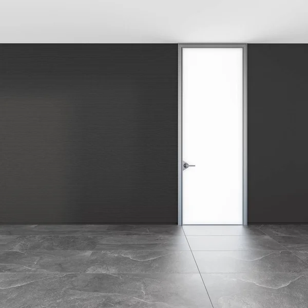 Bir taş zemin ve dokulu duvarlar Tarzı iç bir odada kapalı modern kapı. Fırsat kavramı — Stok fotoğraf
