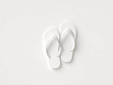 Gri minimal stil arka planda terlik. Seyahat konsepti. 3d model render görselleştirme illüstrasyon