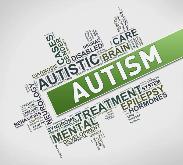 Obrázek Aplikace Word Mrak Tagů Autismus Povědomí — Stock fotografie