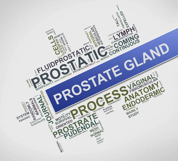 Wordtag wordcloud del concepto de glándula prostática — Foto de Stock