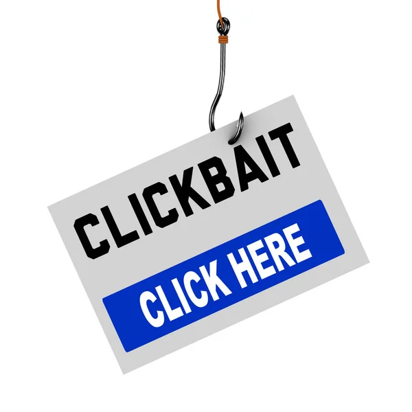 3d concetto di gancio di clickbait — Foto Stock