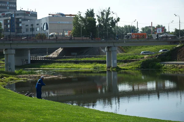 Shchelkovo Russia 2014 Coastal Area Rest Residents City — Stock Photo, Image