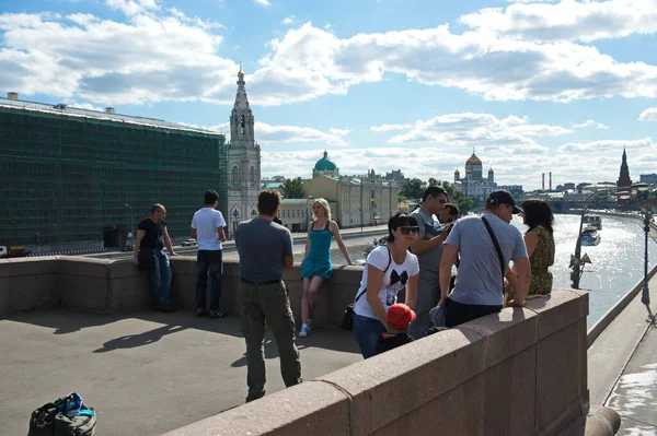 Moskwa Rosja 2014 Plac Czerwony Jego Architektura Mieszkańcy Goście Miasta — Zdjęcie stockowe