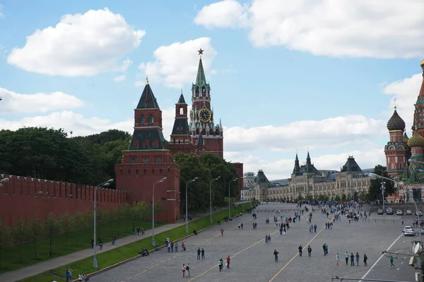 Moskva Ryssland 2014 Röda Torget Och Dess Arkitektur Invånare Och — Stockfoto