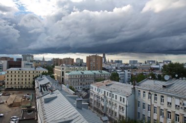 Moskova / Rusya - 06.23.2014: Konut ve ofis binalarının yoğun gelişimi.