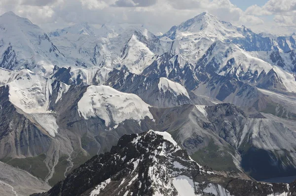 Pico Khan Tengri Las Crestas Tien Shan Frontera Tres Países — Foto de Stock