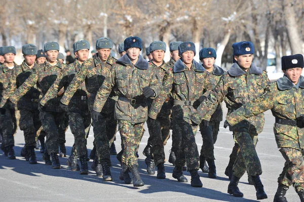 Almaty Region Kazakhstan 2011 Unit Tempur Detasemen Tentara Kazakh — Stok Foto