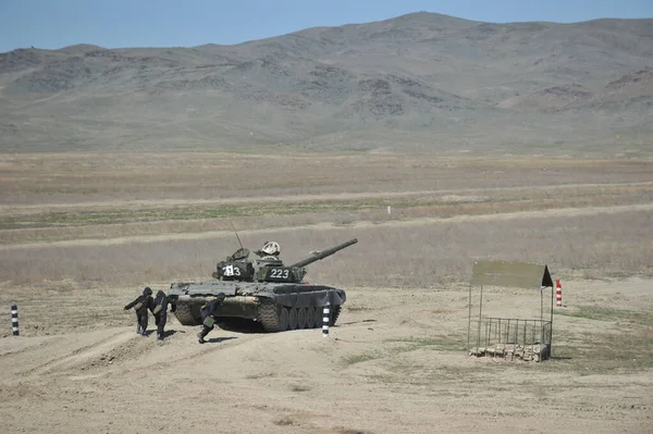 Almaty Kazajstán 2012 Ejercicios Las Fuerzas Armadas República Kazajstán Maniobras — Foto de Stock