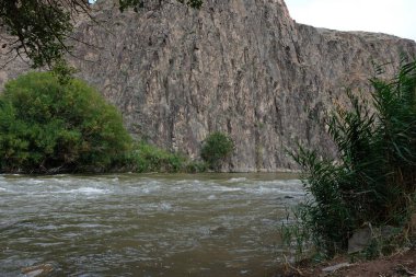 Nehir Charyn kanyonu boyunca akar..