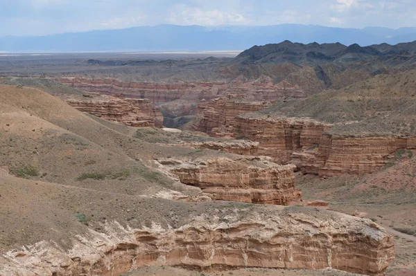 Reserva Natural Charyn Canyon Cerca Almaty Este Desfiladero Seco Lavado — Foto de Stock