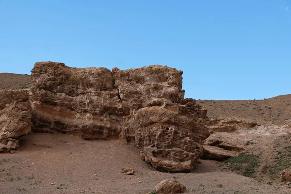 Reserva Natural Charyn Canyon Cerca Almaty Este Desfiladero Seco Lavado — Foto de Stock