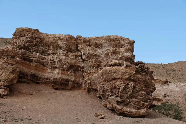 Naturreservat Charyn Canyon Nära Almaty Detta Torr Ravin Tvättad Med — Stockfoto