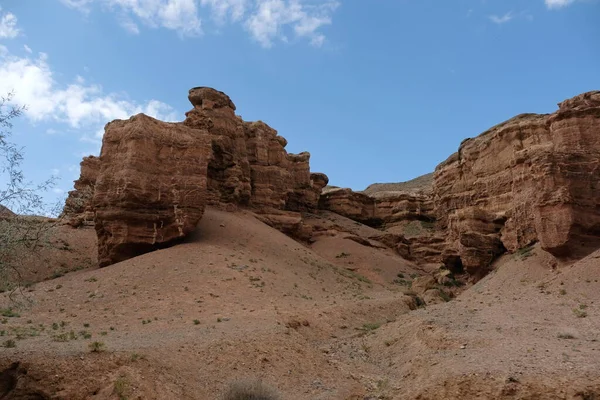 Reserva Natural Charyn Canyon Cerca Almaty Este Desfiladero Seco Lavado — Foto de Stock