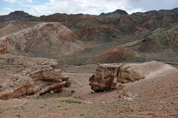 Reserva Natural Charyn Canyon Cerca Almaty Este Desfiladero Seco Lavado — Foto de Stock