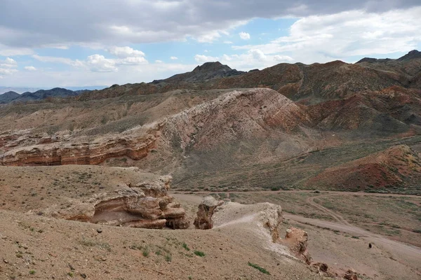 Reserva Natural Charyn Canyon Cerca Almaty Este Desfiladero Seco Lavado — Foto de Stock