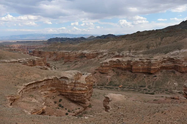 Reserva Natural Charyn Canyon Cerca Almaty Este Desfiladero Seco Lavado — Foto de Stock