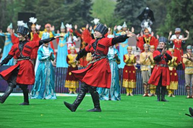 Almaty / Kazakistan - 05.01.2012: Devlet bayramı: Kazakistan halkının farklı ulusların konserleriyle birleşme günü.