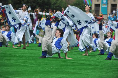 Almaty / Kazakistan - 05.01.2012: Devlet bayramı: Kazakistan halkının farklı ulusların konserleriyle birleşme günü.