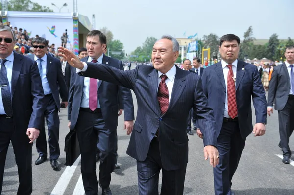 Almaty Kasachstan 2012 Nursultan Nasarbajew Ehemaliger Präsident Der Republik Kasachstan — Stockfoto