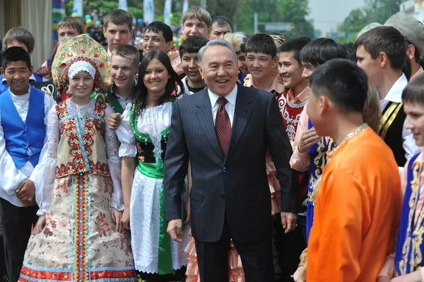 Almaty Cazaquistão 2012 Nursultan Nazarbayev Presidente República Cazaquistão Uma Reunião — Fotografia de Stock