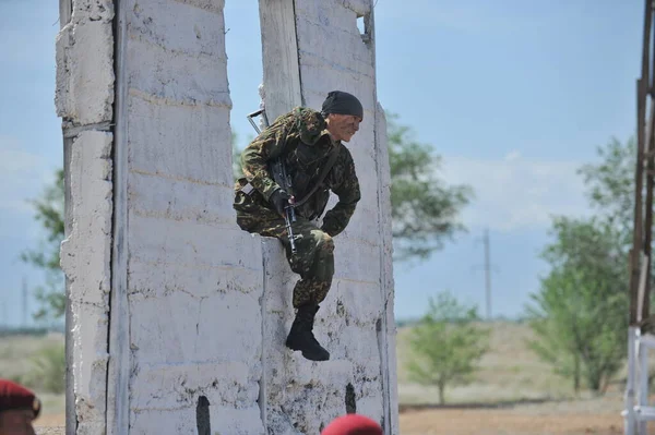 Almaty Kazakhstan 2012 Réussir Examen Auprès Des Forces Spéciales Police — Photo