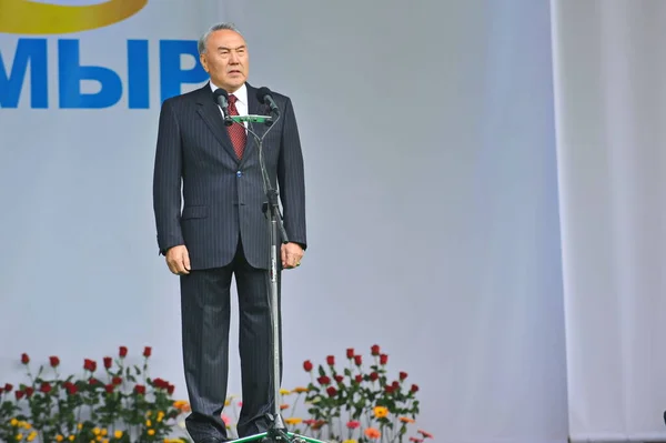 Almaty Kazachstan 2012 Nursultan Nazarbajev Voormalig President Van Republiek Kazachstan — Stockfoto