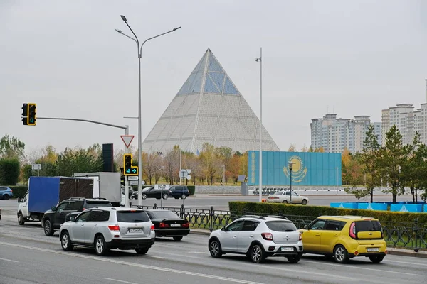 Нур Султан Казахстан 2020 Дорога Центральной Части Города — стоковое фото