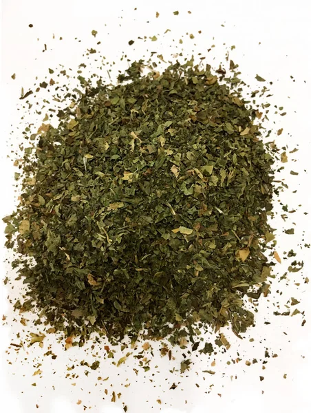 Kurutulmuş baharatlı baharat ve otlar parçacıkların bir saçılma