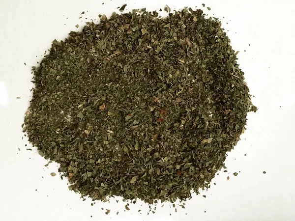 Kurutulmuş baharatlı baharat ve otlar parçacıkların bir saçılma