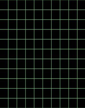 Kare grafik kağıdı, geometrik siyah teknik kesinlik, yeşil çizgiler, matematik matris ikmal deseni