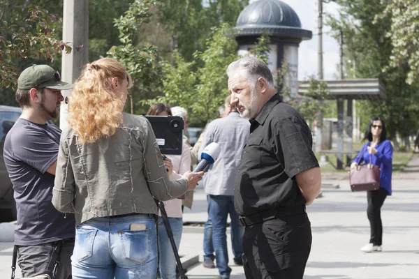 Sloviansk Ucrania Mayo 2018 Pavlo Zhebrivsky Jefe Administración Civil Militar — Foto de Stock