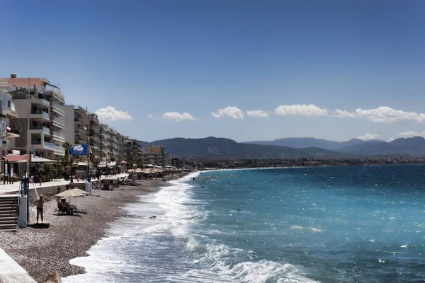 Loutraki Grecia Junio 2018 Playa Loutraki Día Verano Por Mañana — Foto de Stock