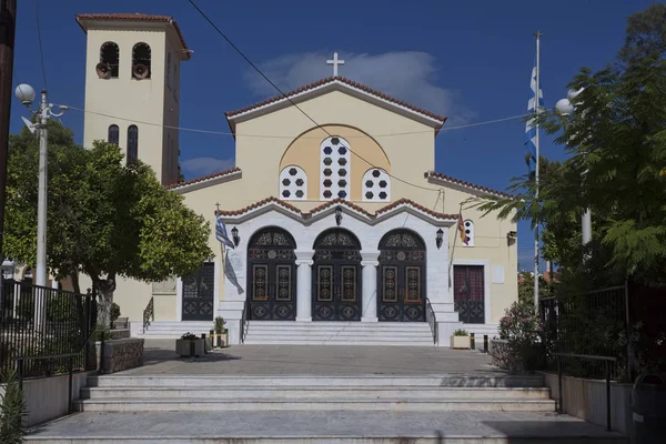 Igreja São João Loutraki Grécia Junho 2018 — Fotografia de Stock