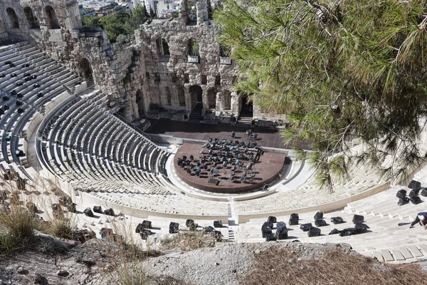 Teatro Dionísio Acrópole Atenas — Fotografia de Stock