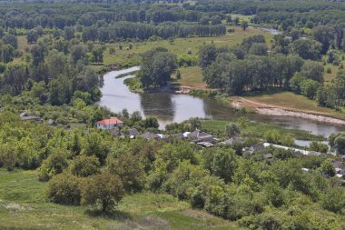 Seversky Donets Nehri Izyum, Ukrayna'nın bölgede vadi panorama görüş