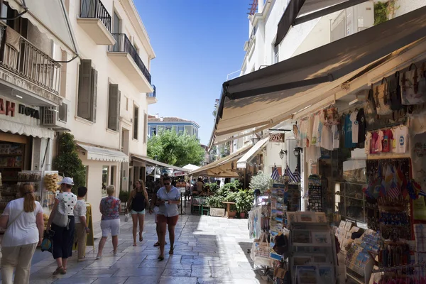 Athens Greece June 2018 Street Old City Athens Plaka Always — Stock Photo, Image