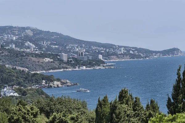 Panorama Costa Crimea Vista Desde Plataforma Observación Alupka — Foto de Stock