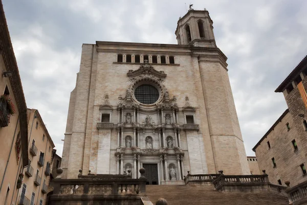 Katedral Gotik Katedrali Katedrali Katedral Meydanı Girona Üzerinde Yer Alan — Stok fotoğraf