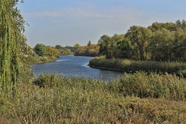 River Kazennyi Torets Old Riverbed Ukrainian Sloviansk Sunny Weather Early — Stock Photo, Image