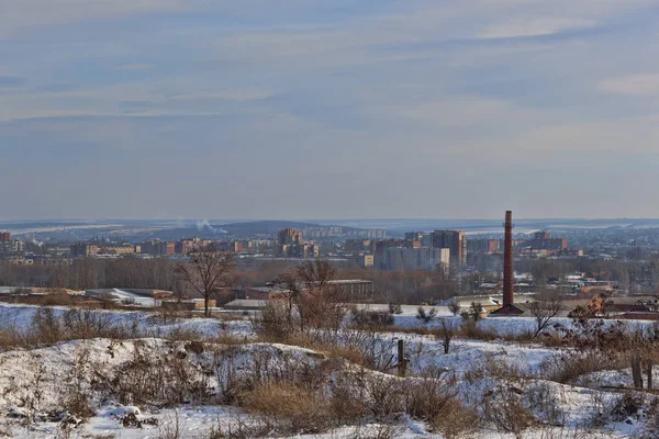 언덕의 Artyom Microdistrict에서 Sloviansk 우크라이나 겨울의 — 스톡 사진