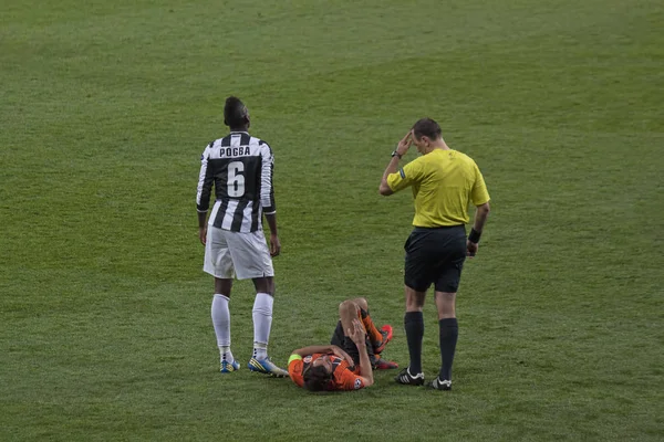 Partido Liga de Campeones entre Juventus y Shakhtar Donetsk — Foto de Stock