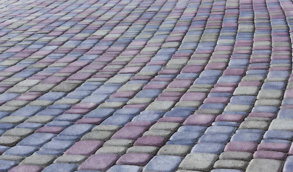Pavement lined with multicolored tiles — Stock Photo, Image