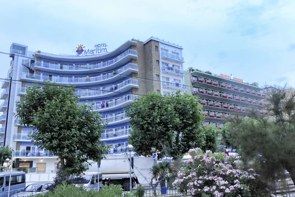 Hotel Maritim nel centro di Calella. Città sulla Costa Brava — Foto Stock