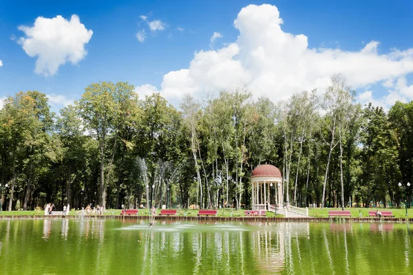 Kharkiv Ucrânia Julho 2014 Lago Parque Gorky Kharkov Sempre Monte — Fotografia de Stock