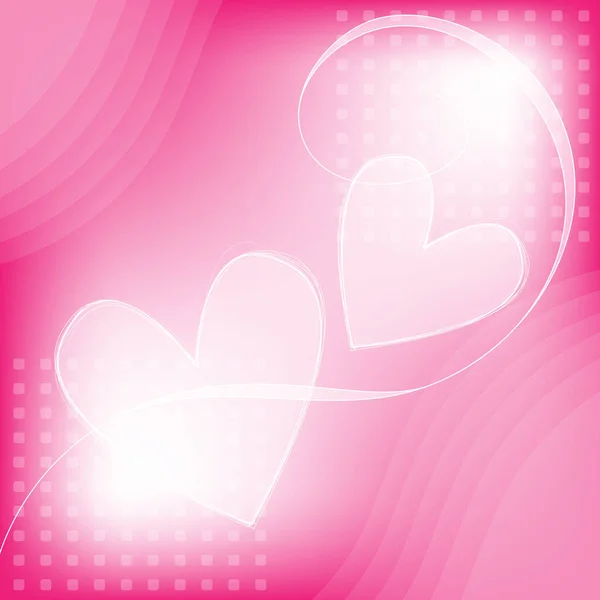 Roze Witte Romantische Harten Achtergrond — Stockfoto