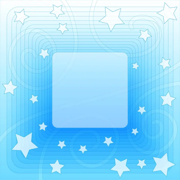 Fondo Azul Degradado Con Estrellas Rizos — Vector de stock